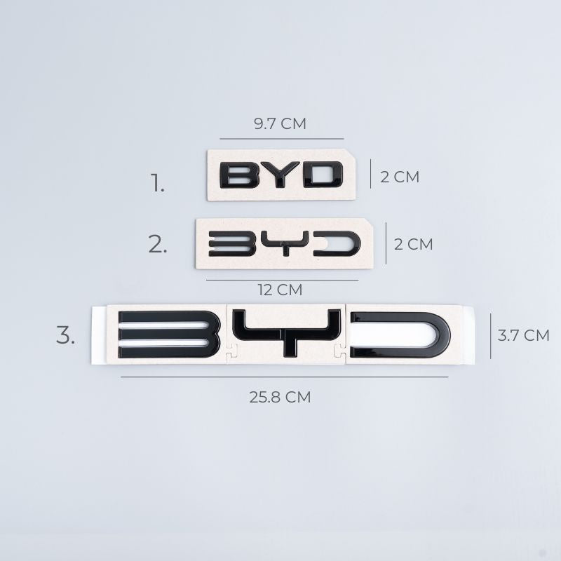 Rear Bumper Glossy Black Badges LOGO for BYD