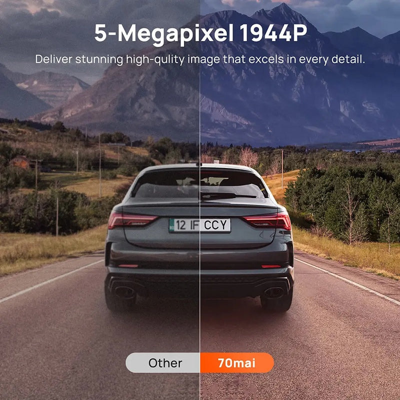 Dash Cam 3K HD with 2-Inch Screen, Supports 24-hour Monitoring