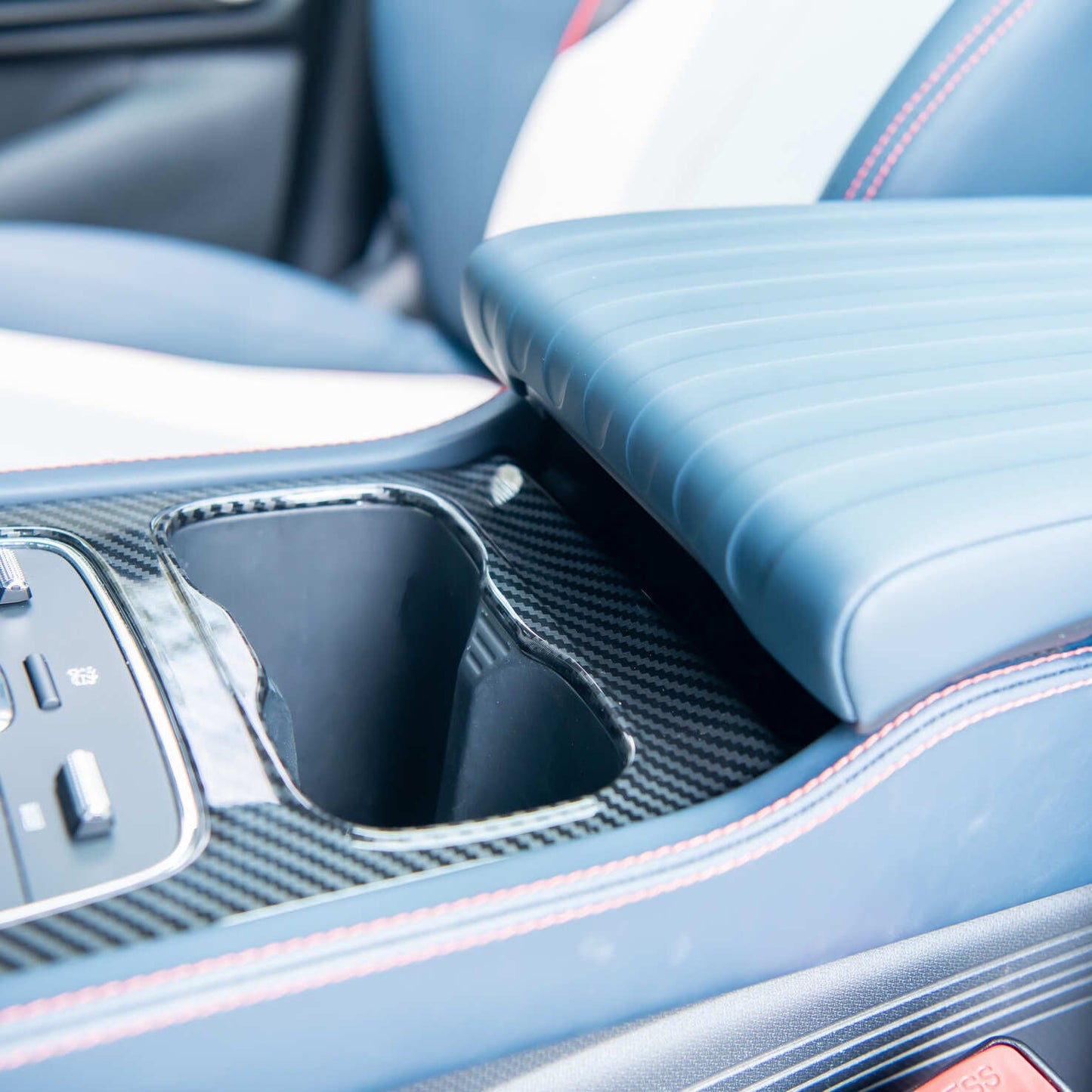 Rivestimento in fibra di carbonio ABS per console centrale per BYD Atto 3