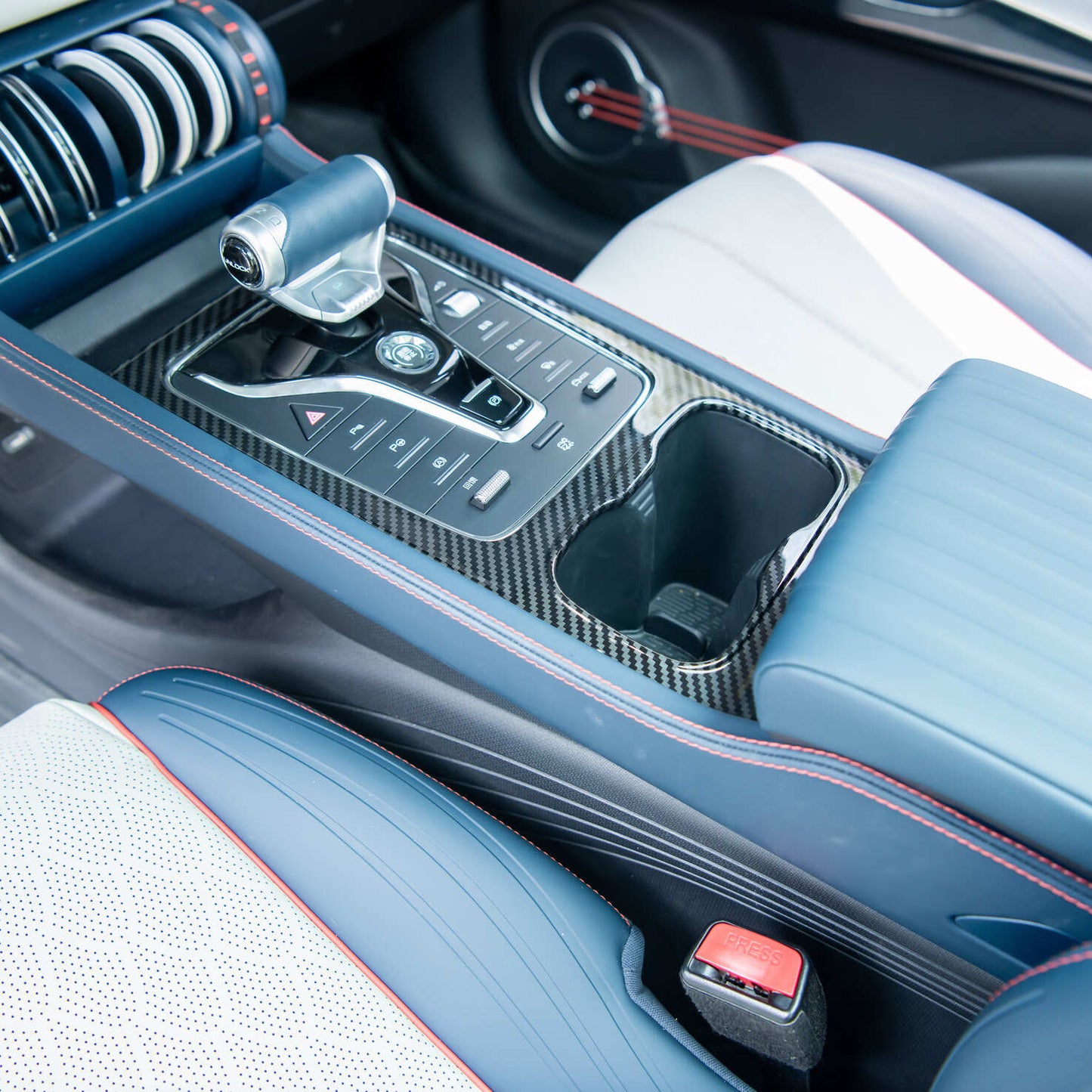 Rivestimento in fibra di carbonio ABS per console centrale per BYD Atto 3
