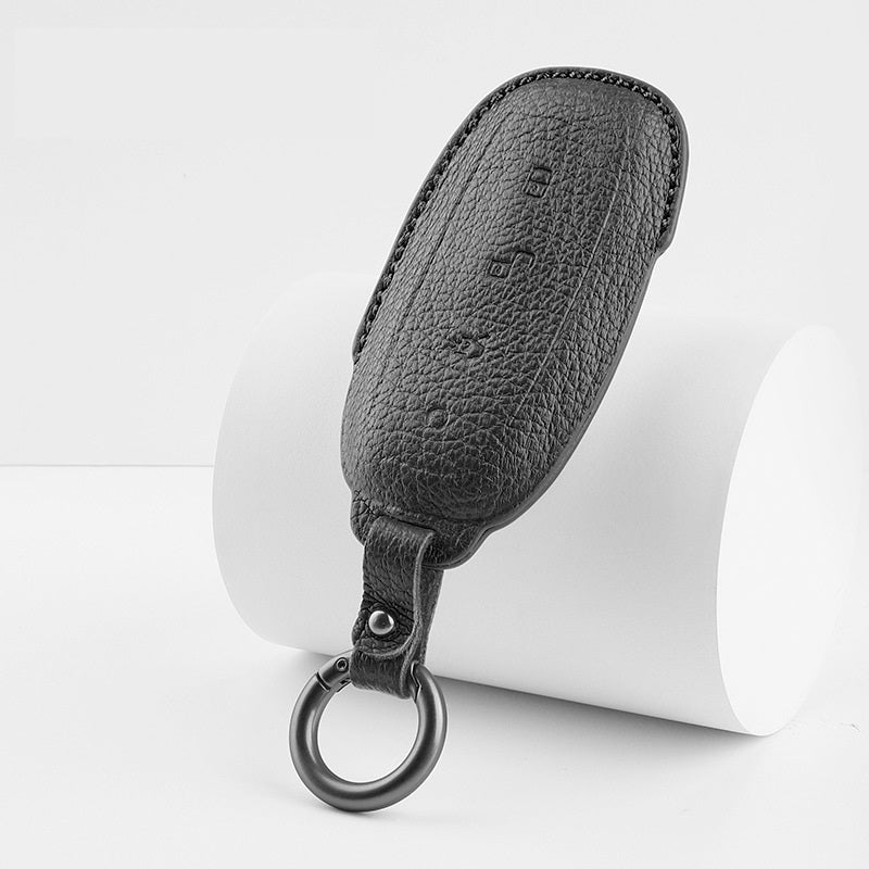 Luxury Leather Car Key Case Cover Fob Shell for DENZA TOP BYD