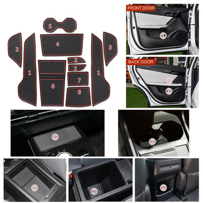 MG4 Door, Groove & Cup Holder Mats. EV Trove