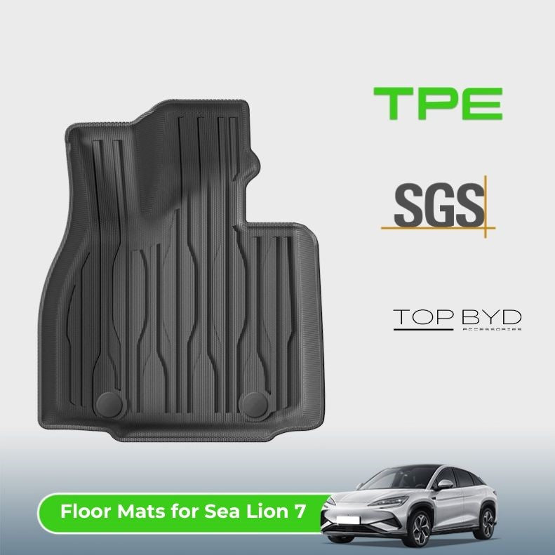 TPE Floor Mats & Trunk & Frunk Mats Custom Fit for Sealion 7