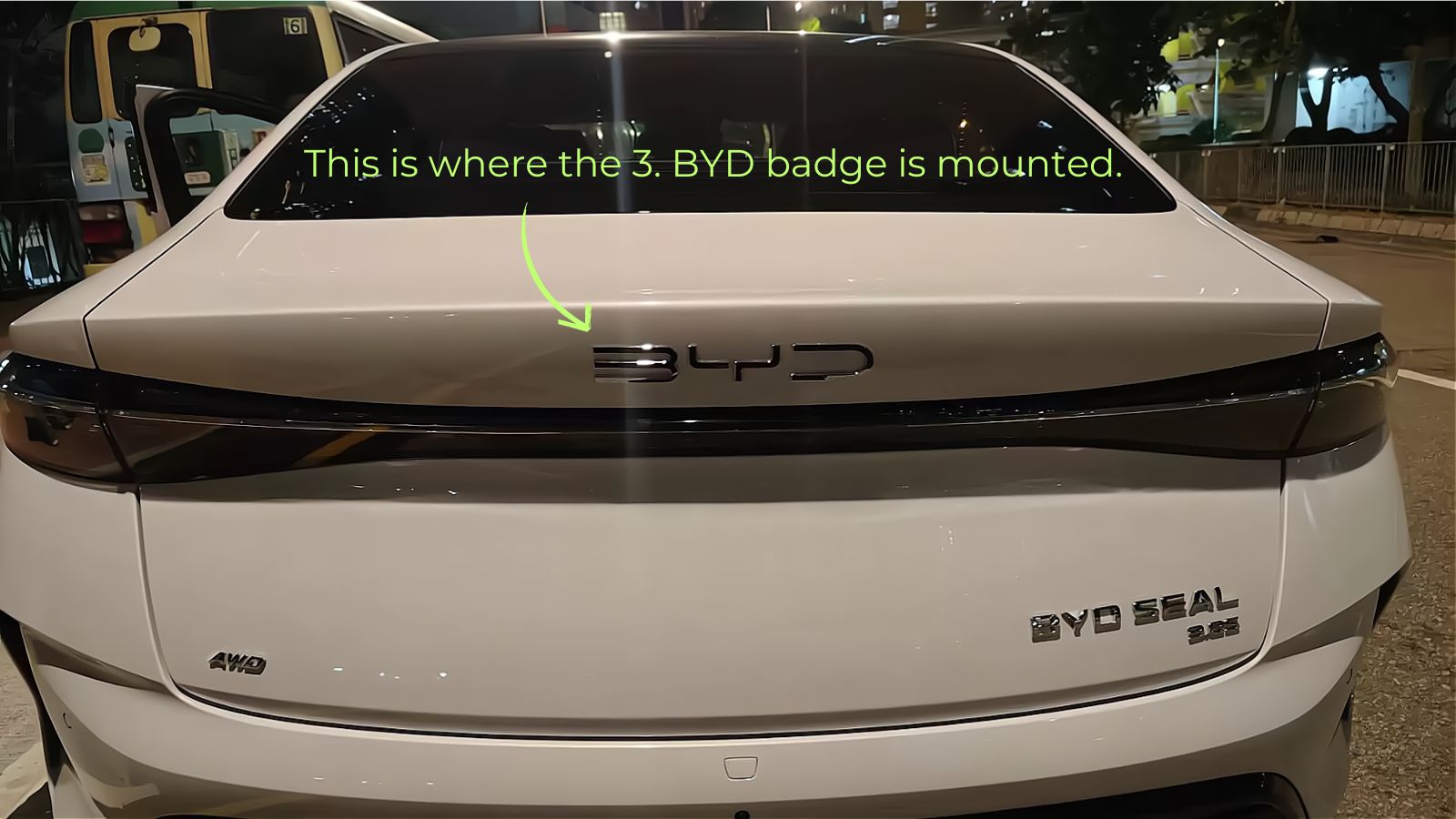 Rear Bumper Glossy Black Badges LOGO for BYD TOP BYD