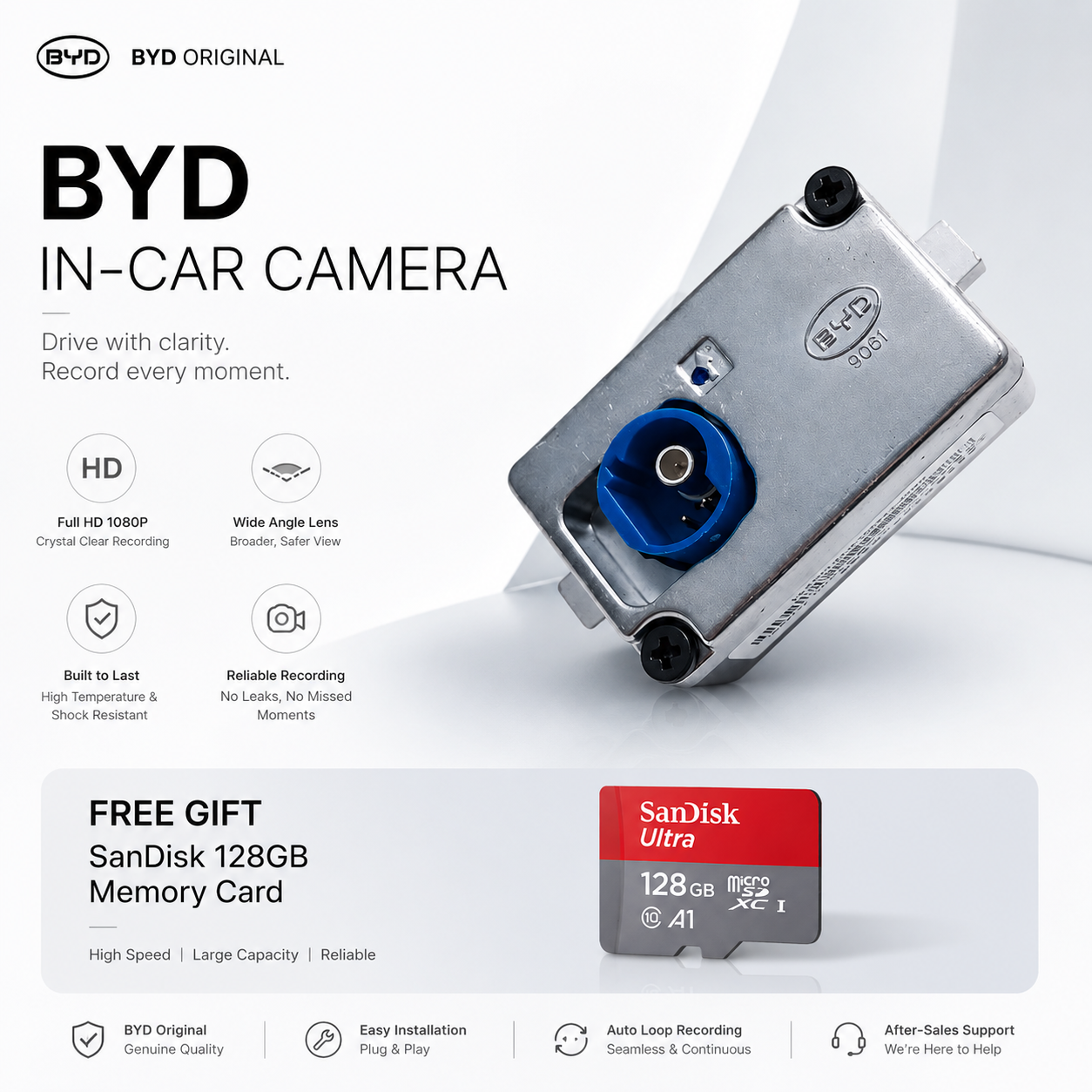 Vehicle Mounted Dash Cam for BYD TOP BYD