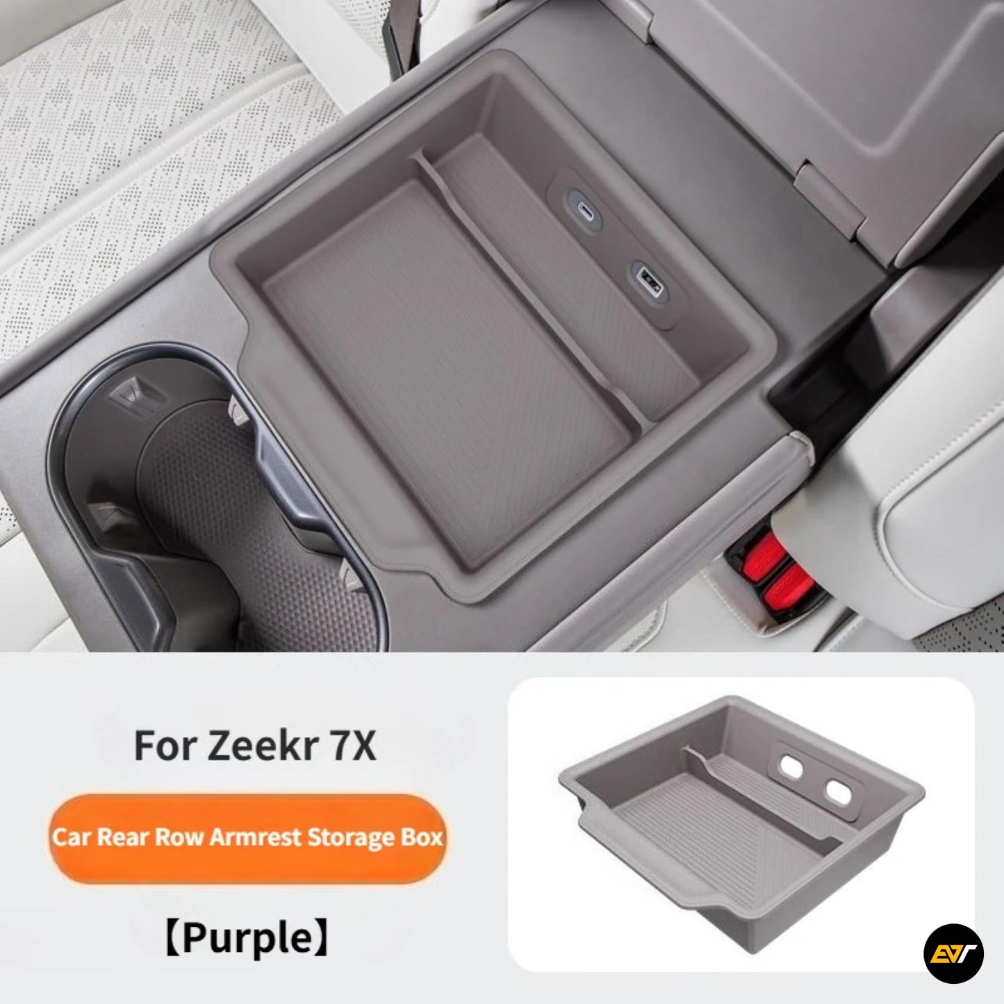 ZEEKR 7X Rear Seat Armrest  Storage Box EV Trove